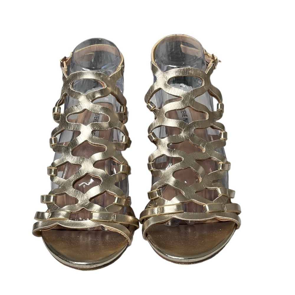 Steve Madden Christina Wedge sandals, gladiator, heel, Gold strap size 9 - Picture 13 of 16
